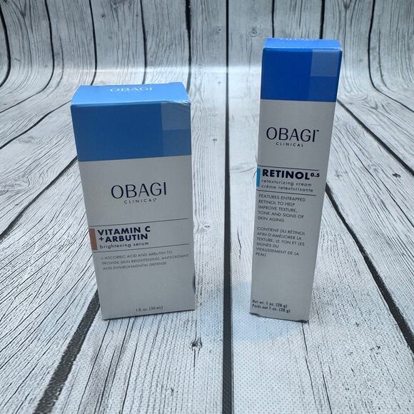 NIB Obagi Vitamin C + Arbutin and Obagi Retinol 0.5 Skin Care Sealed Boxes - Picture 1 of 4